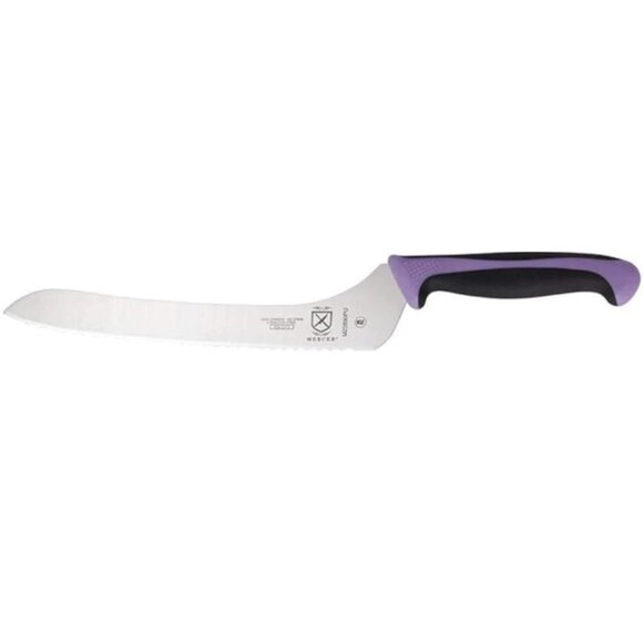 NEW Mercer Culinary Millennia Colors Bread Knife 9" Inch Offset Wavy Edge Purple - Picture 1 of 5